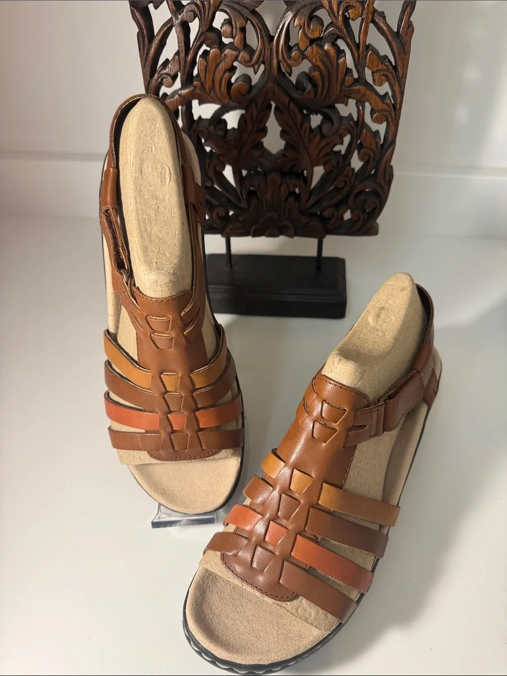 New Clark’s Women’s Size 9 Lexi Bridge Leather Fisherman Sandals - Picture 4 of 9